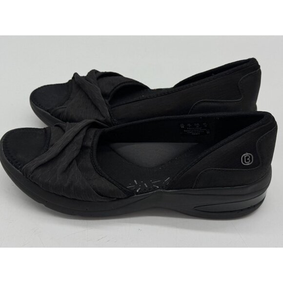 Bzees Womens Remix Sneakers Size 9M Black Slip On Peep Toe Casual Comfort Knot - Picture 6 of 12